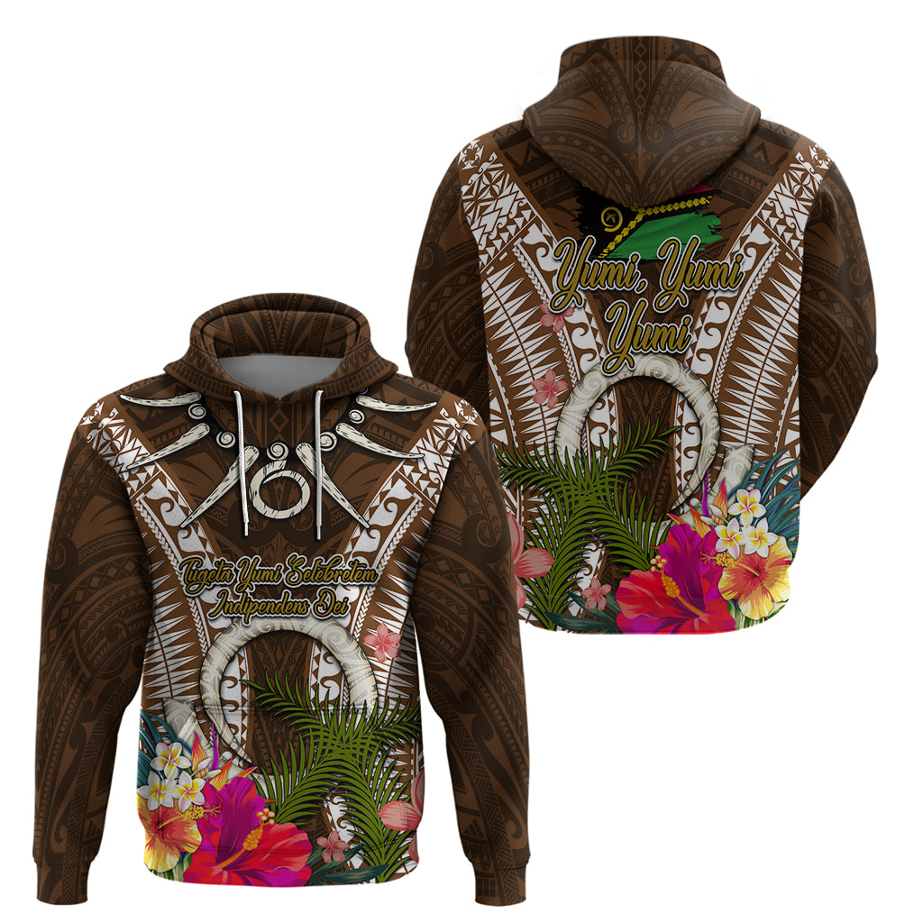 Vanuatu Selebretem 44th Indipendens Dei Hoodie Yumi Pig Tusk and Namele Fern