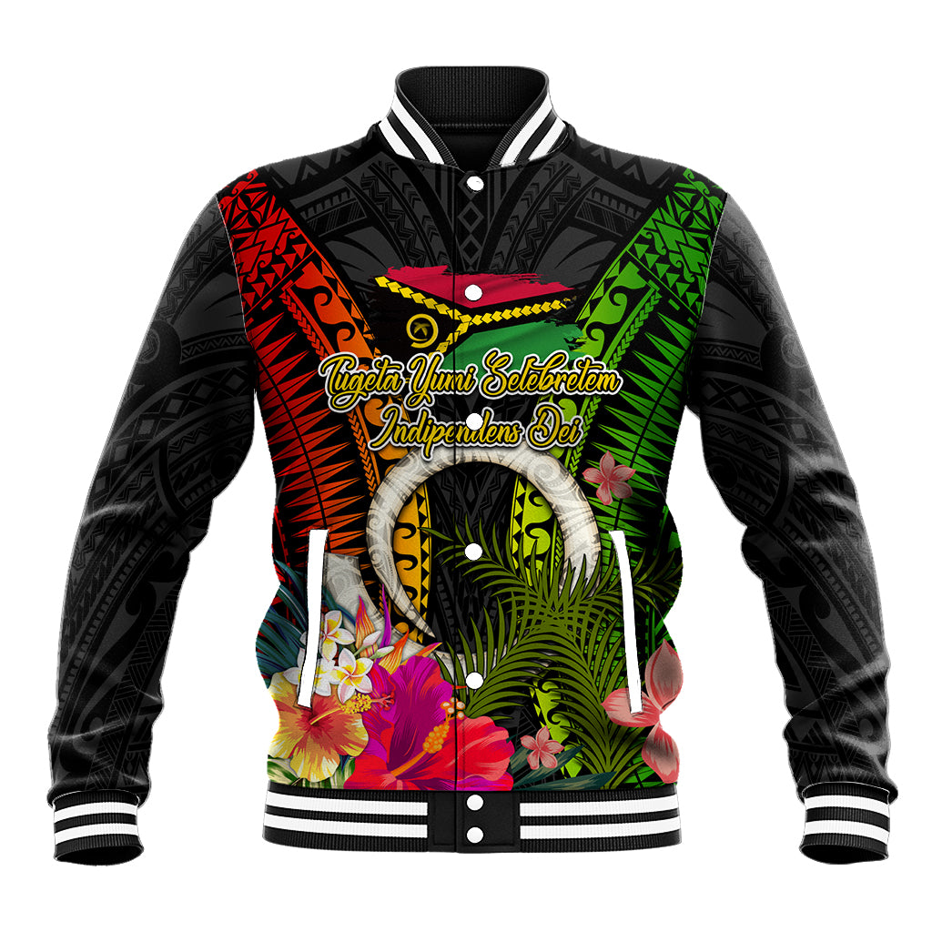 Vanuatu Independence Day Baseball Jacket Tugeta Yumi Selebretem Indipendens Dei