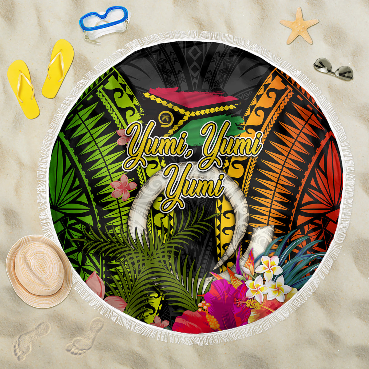 Vanuatu Independence Day Beach Blanket Tugeta Yumi Selebretem Indipendens Dei