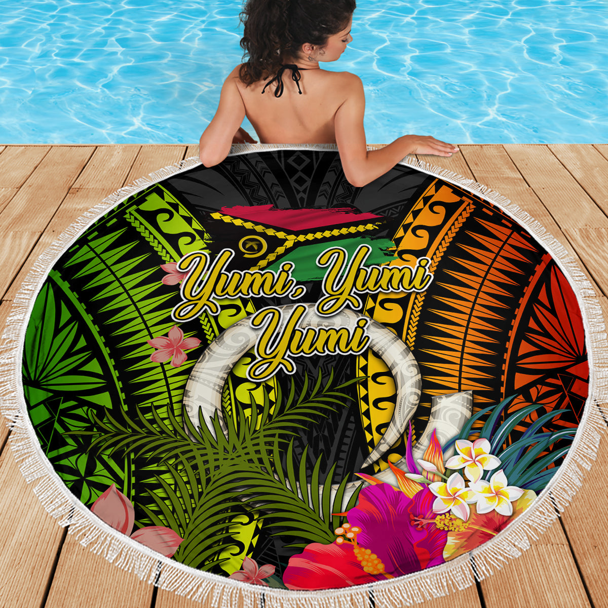 Vanuatu Independence Day Beach Blanket Tugeta Yumi Selebretem Indipendens Dei