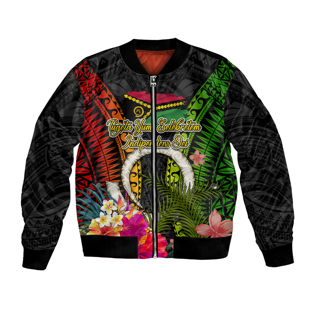 Vanuatu Independence Day Bomber Jacket Tugeta Yumi Selebretem Indipendens Dei