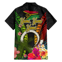 Vanuatu Independence Day Family Matching Off The Shoulder Long Sleeve Dress and Hawaiian Shirt Tugeta Yumi Selebretem Indipendens Dei LT03 - Polynesian Pride