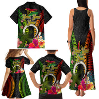 Vanuatu Independence Day Family Matching Tank Maxi Dress and Hawaiian Shirt Tugeta Yumi Selebretem Indipendens Dei LT03 - Polynesian Pride