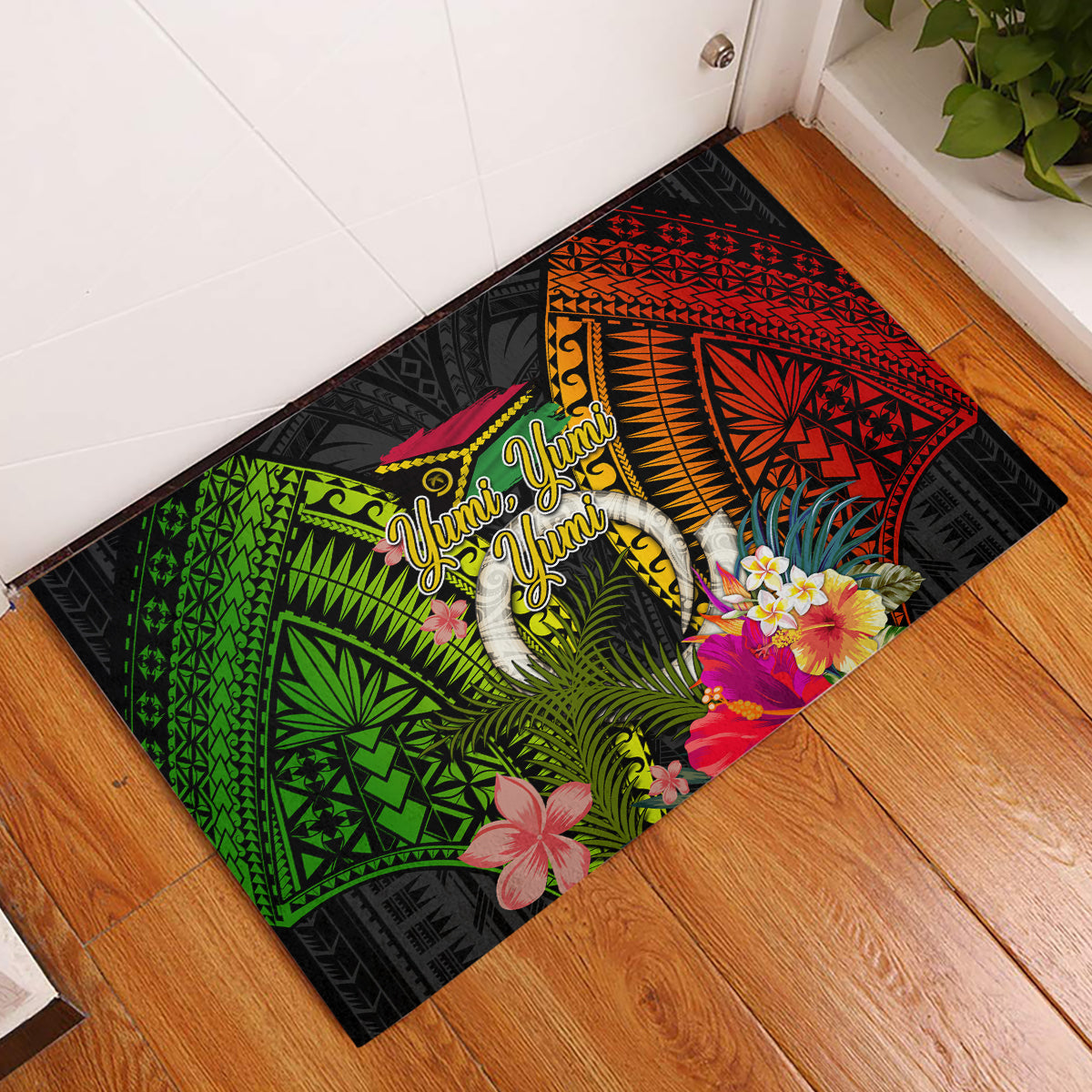 Vanuatu Independence Day Rubber Doormat Tugeta Yumi Selebretem Indipendens Dei