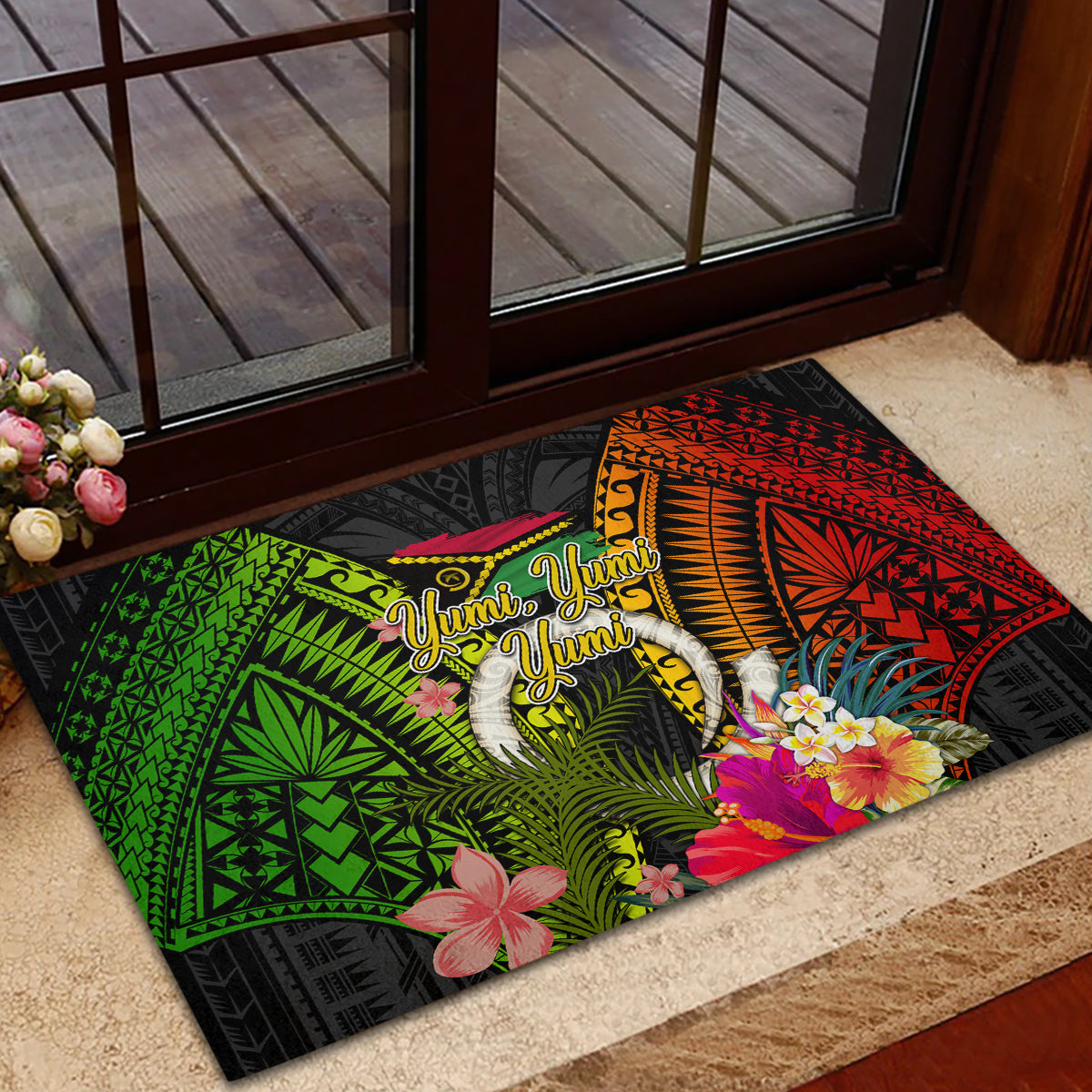 Vanuatu Independence Day Rubber Doormat Tugeta Yumi Selebretem Indipendens Dei