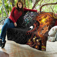 New Zealand and Australia Together Quilt Maori Tattoo Paua Shell mix Aboriginal Pattern LT03 - Polynesian Pride