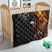 New Zealand and Australia Together Quilt Maori Tattoo Paua Shell mix Aboriginal Pattern LT03 - Polynesian Pride