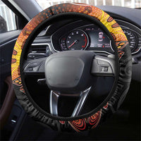 New Zealand and Australia Together Steering Wheel Cover Maori Tattoo Paua Shell mix Aboriginal Pattern LT03 - Polynesian Pride