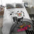 Fiji Iguana Bedding Set Tapa Tribal Tattoo and Hibiscus