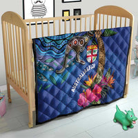 Fiji and Australia Together Quilt Aboriginal Kangaroo and Tapa Tribal Hibiscus