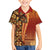 Samoan Pacific Tribal Flower Geometric Art Tattoos Kid Hawaiian Shirt Siapo Pattern Flame Sunset - Polynesian Pride