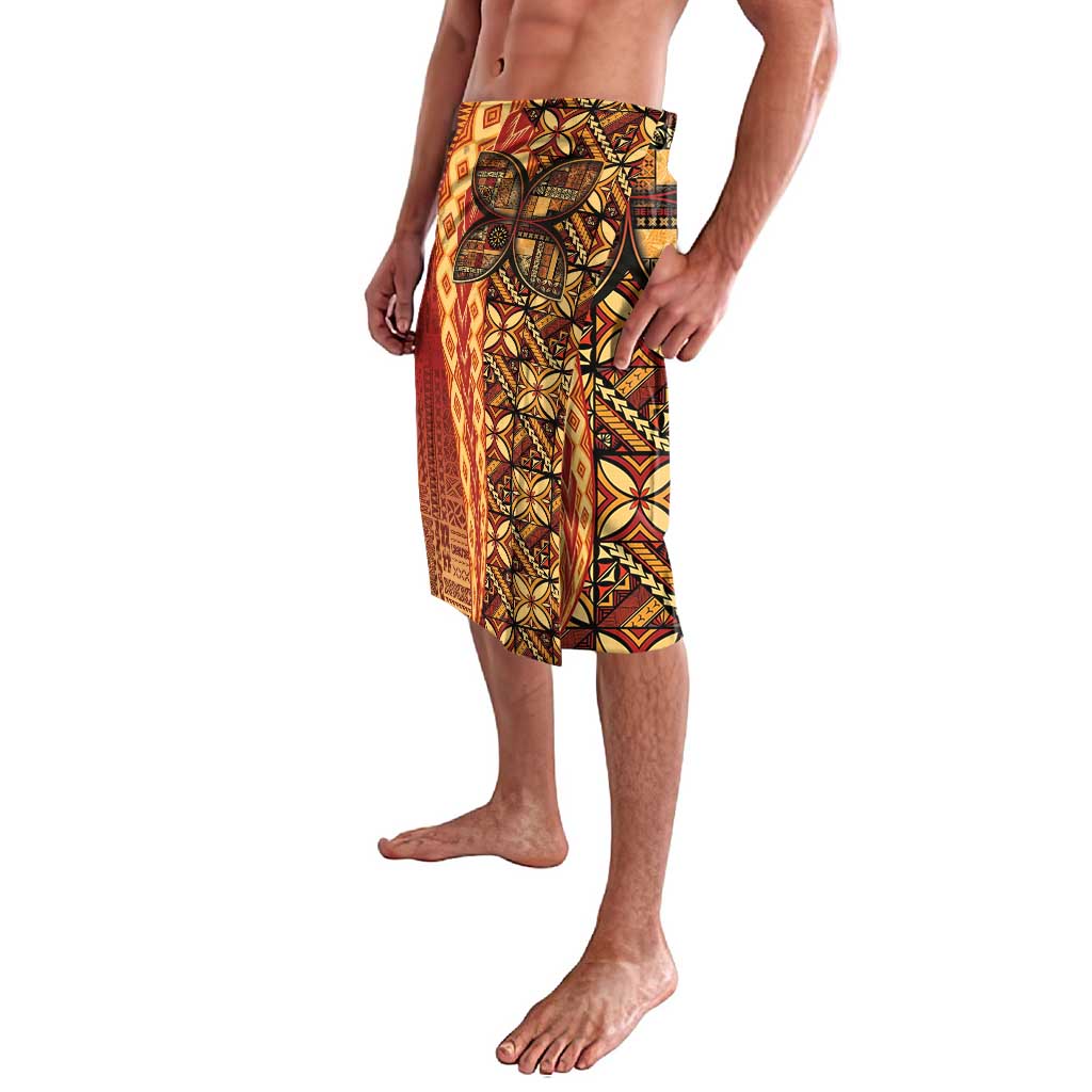 Samoan Pacific Tribal Flower Geometric Art Tattoos Lavalava Siapo Pattern Flame Sunset - Polynesian Pride