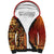 Samoan Pacific Tribal Flower Geometric Art Tattoos Sherpa Hoodie Siapo Pattern Flame Sunset - Polynesian Pride