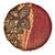 Samoan Pacific Tribal Flower Geometric Art Tattoos Spare Tire Cover Siapo Pattern Flame Sunset - Polynesian Pride