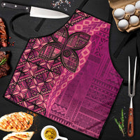 Samoan Pacific Tribal Flower Geometric Art Tattoos Apron Siapo Pattern Romantic Rose LT03 Pink - Polynesian Pride