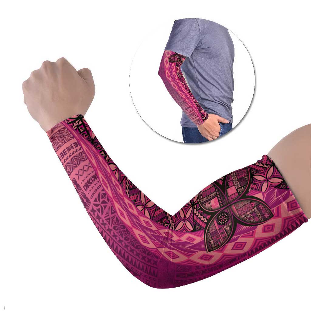 Samoan Pacific Tribal Flower Geometric Art Tattoos Arm Sleeves Siapo Pattern Romantic Rose - Polynesian Pride