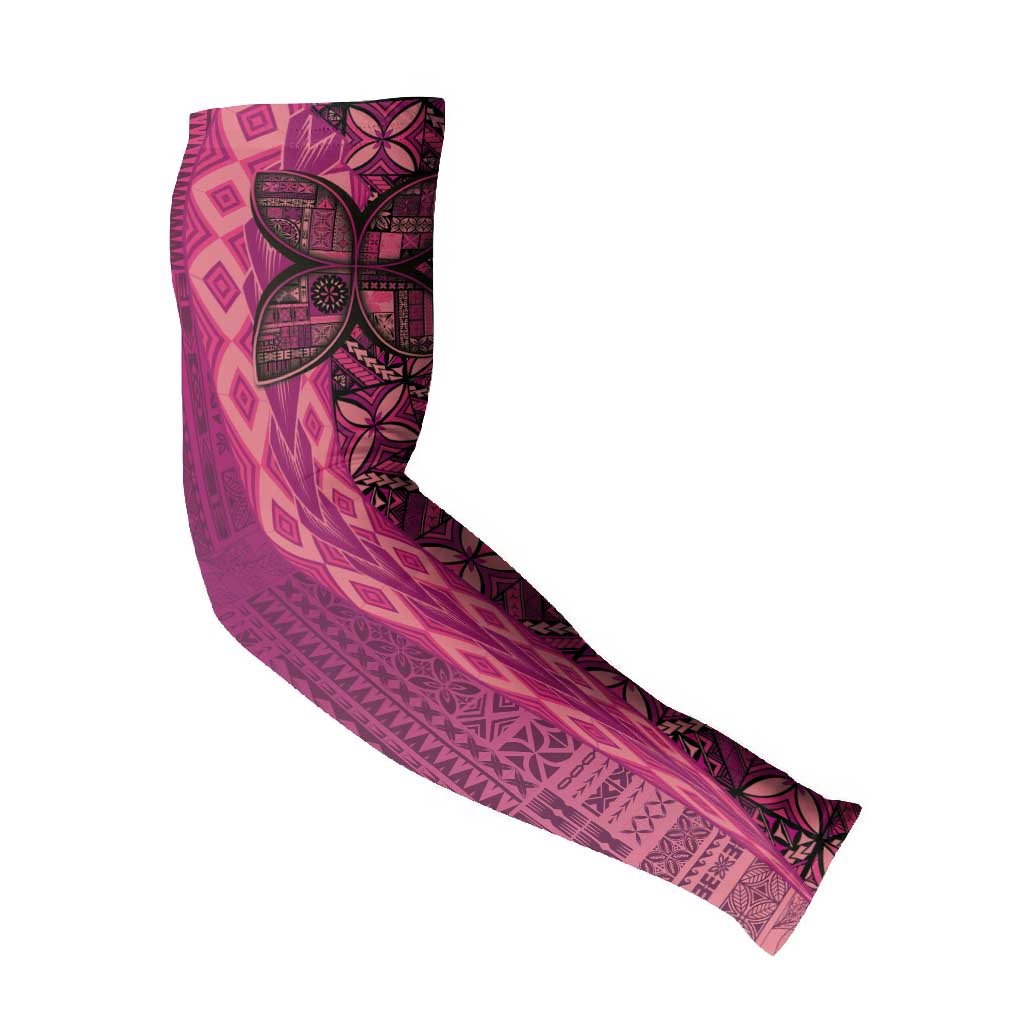 Samoan Pacific Tribal Flower Geometric Art Tattoos Arm Sleeves Siapo Pattern Romantic Rose - Polynesian Pride