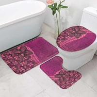 Samoan Pacific Tribal Flower Geometric Art Tattoos Bathroom Set Siapo Pattern Romantic Rose - Polynesian Pride