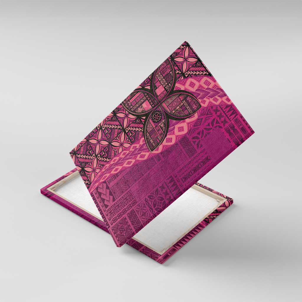 Samoan Pacific Tribal Flower Geometric Art Tattoos Canvas Wall Art Siapo Pattern Romantic Rose - Polynesian Pride