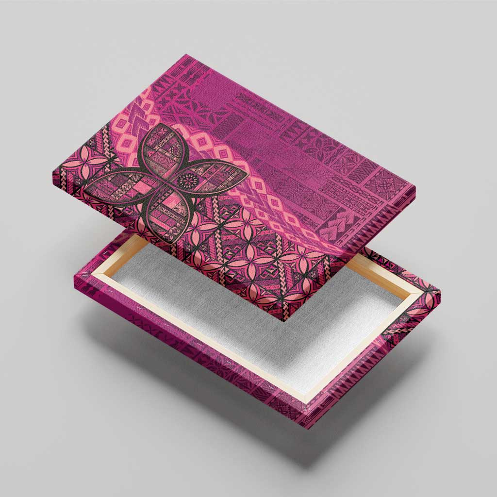 Samoan Pacific Tribal Flower Geometric Art Tattoos Canvas Wall Art Siapo Pattern Romantic Rose - Polynesian Pride