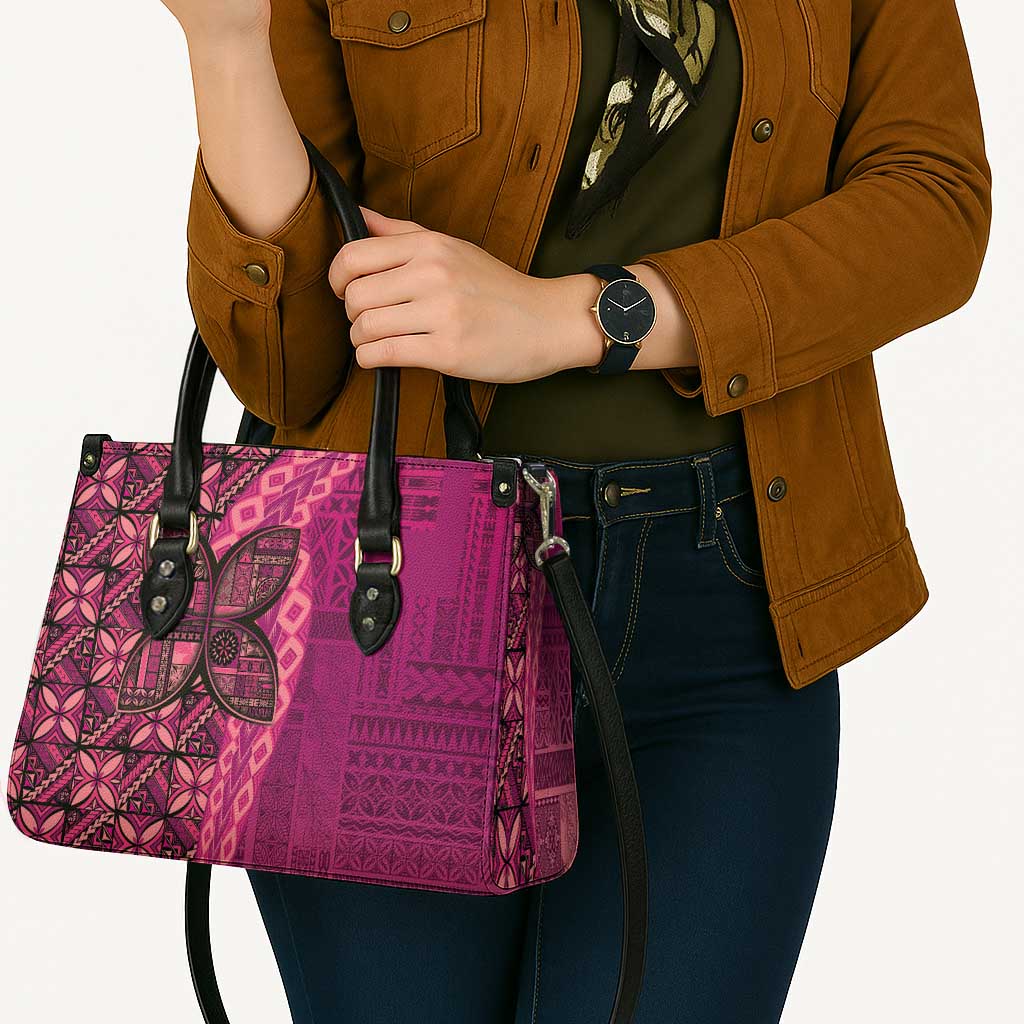 Samoan Pacific Tribal Flower Geometric Art Tattoos Leather Bag Siapo Pattern Romantic Rose - Polynesian Pride