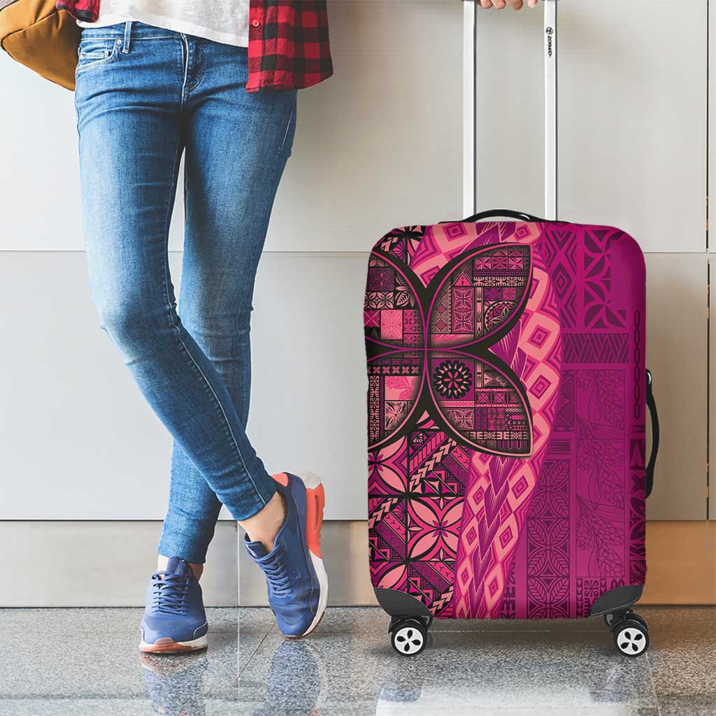 Samoan Pacific Tribal Flower Geometric Art Tattoos Luggage Cover Siapo Pattern Romantic Rose - Polynesian Pride