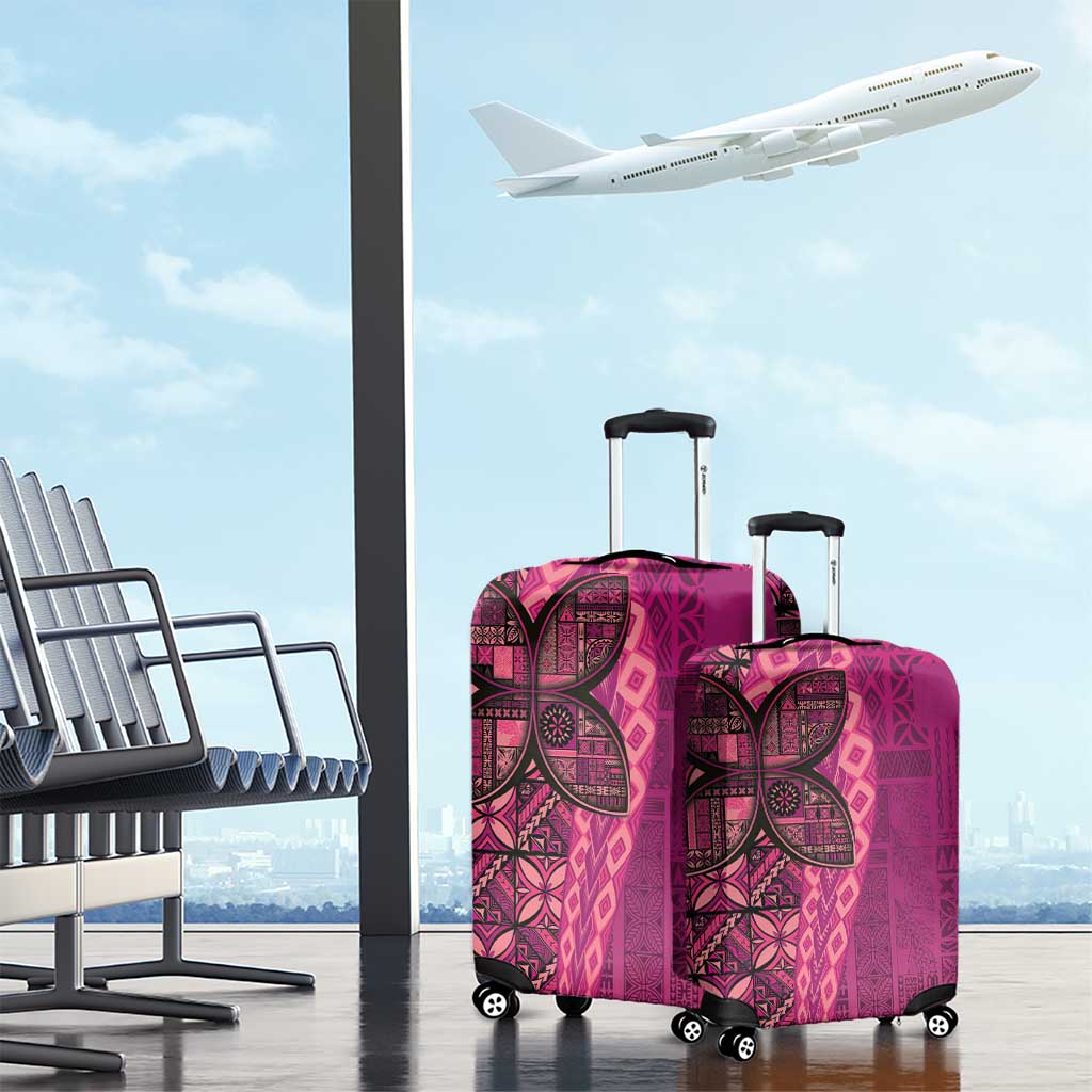 Samoan Pacific Tribal Flower Geometric Art Tattoos Luggage Cover Siapo Pattern Romantic Rose - Polynesian Pride