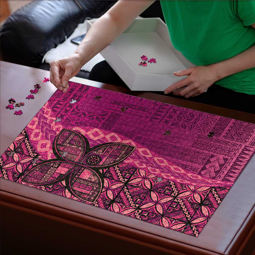 Samoan Pacific Tribal Flower Geometric Art Tattoos Puzzle Siapo Pattern Romantic Rose - Polynesian Pride