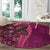 Samoan Pacific Tribal Flower Geometric Art Tattoos Round Carpet Siapo Pattern Romantic Rose - Polynesian Pride