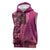 Samoan Pacific Tribal Flower Geometric Art Tattoos Sleeveless Zip Hoodie Siapo Pattern Romantic Rose - Polynesian Pride