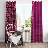 Samoan Pacific Tribal Flower Geometric Art Tattoos Window Curtain Siapo Pattern Romantic Rose - Polynesian Pride