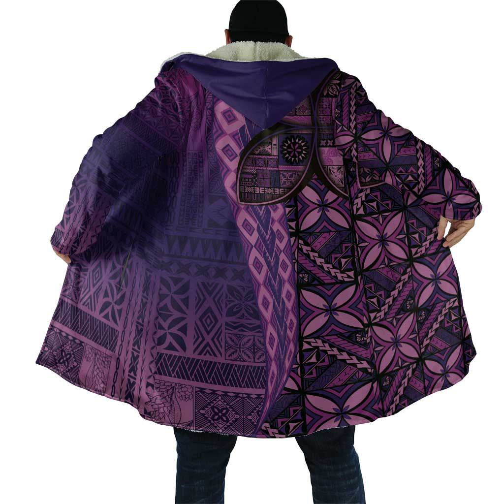 Samoan Pacific Tribal Flower Geometric Art Tattoos Cloak Siapo Pattern Purple Haze - Polynesian Pride