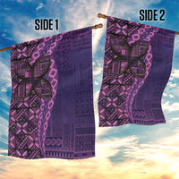 Samoan Pacific Tribal Flower Geometric Art Tattoos Garden Flag Siapo Pattern Purple Haze - Polynesian Pride