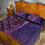Samoan Pacific Tribal Flower Geometric Art Tattoos Quilt Bed Set Siapo Pattern Purple Haze - Polynesian Pride