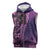 Samoan Pacific Tribal Flower Geometric Art Tattoos Sleeveless Zip Hoodie Siapo Pattern Purple Haze - Polynesian Pride