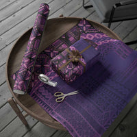Samoan Pacific Tribal Flower Geometric Art Tattoos Wrapping Paper Siapo Pattern Purple Haze - Polynesian Pride