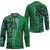 Samoan Pacific Tribal Flower Geometric Art Tattoos Hockey Jersey Siapo Pattern Emerald Glow - Polynesian Pride