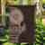 Fijian Masi Tribal Tattoos Art Pattern Garden Flag Brown Color Half Style - Polynesian Pride