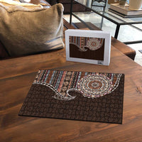 Fijian Masi Tribal Tattoos Art Pattern Puzzle Brown Color Half Style - Polynesian Pride