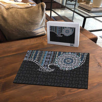 Fijian Masi Tribal Tattoos Art Pattern Puzzle Navy Color Half Style - Polynesian Pride