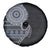 Fijian Masi Tribal Tattoos Art Pattern Spare Tire Cover Navy Color Half Style - Polynesian Pride