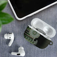 Fijian Masi Tribal Tattoos Art Pattern AirPods Case Green Color Half Style - Polynesian Pride