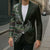 Fijian Masi Tribal Tattoos Art Pattern Blazer Green Color Half Style - Polynesian Pride
