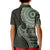 Fijian Masi Tribal Tattoos Art Pattern Kid Polo Shirt Green Color Half Style - Polynesian Pride