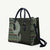 Fijian Masi Tribal Tattoos Art Pattern Leather Bag Green Color Half Style - Polynesian Pride