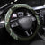 Fijian Masi Tribal Tattoos Art Pattern Steering Wheel Cover Green Color Half Style - Polynesian Pride