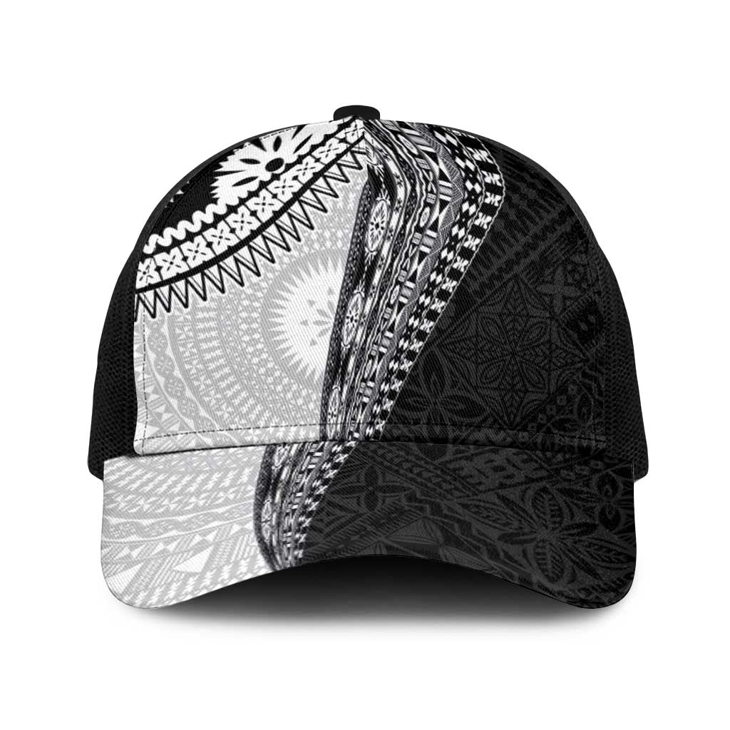 Fijian Masi Tattoos Baseball Net Cap with Tapa Tribal Pattern - Polynesian Pride