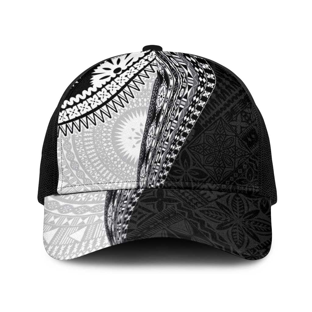 Fijian Masi Tattoos Baseball Net Cap with Tapa Tribal Pattern - Polynesian Pride