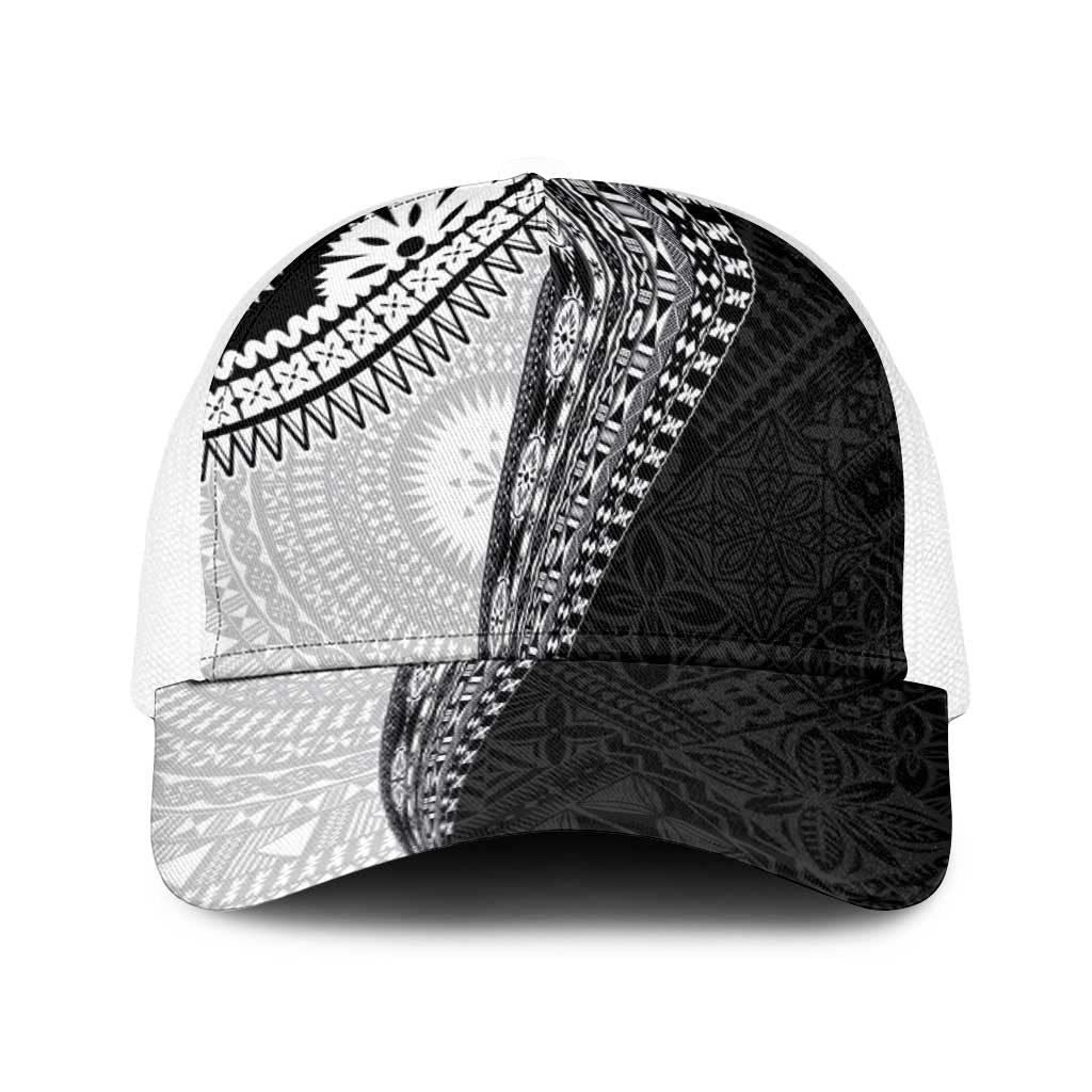 Fijian Masi Tattoos Baseball Net Cap with Tapa Tribal Pattern - Polynesian Pride
