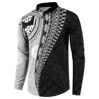 Fijian Masi Tattoos Button Sweatshirt with Tapa Tribal Pattern - Polynesian Pride